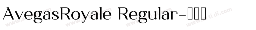 AvegasRoyale Regular字体转换